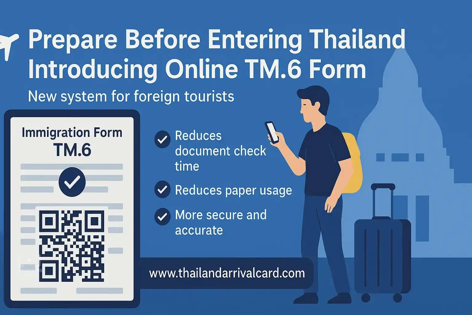 เตรียมตัวก่อนเข้าไทย! รู้จัก “บัตร ตม.6 ออนไลน์” ระบบใหม่สำหรับนักท่องเที่ยวต่างชาติ
